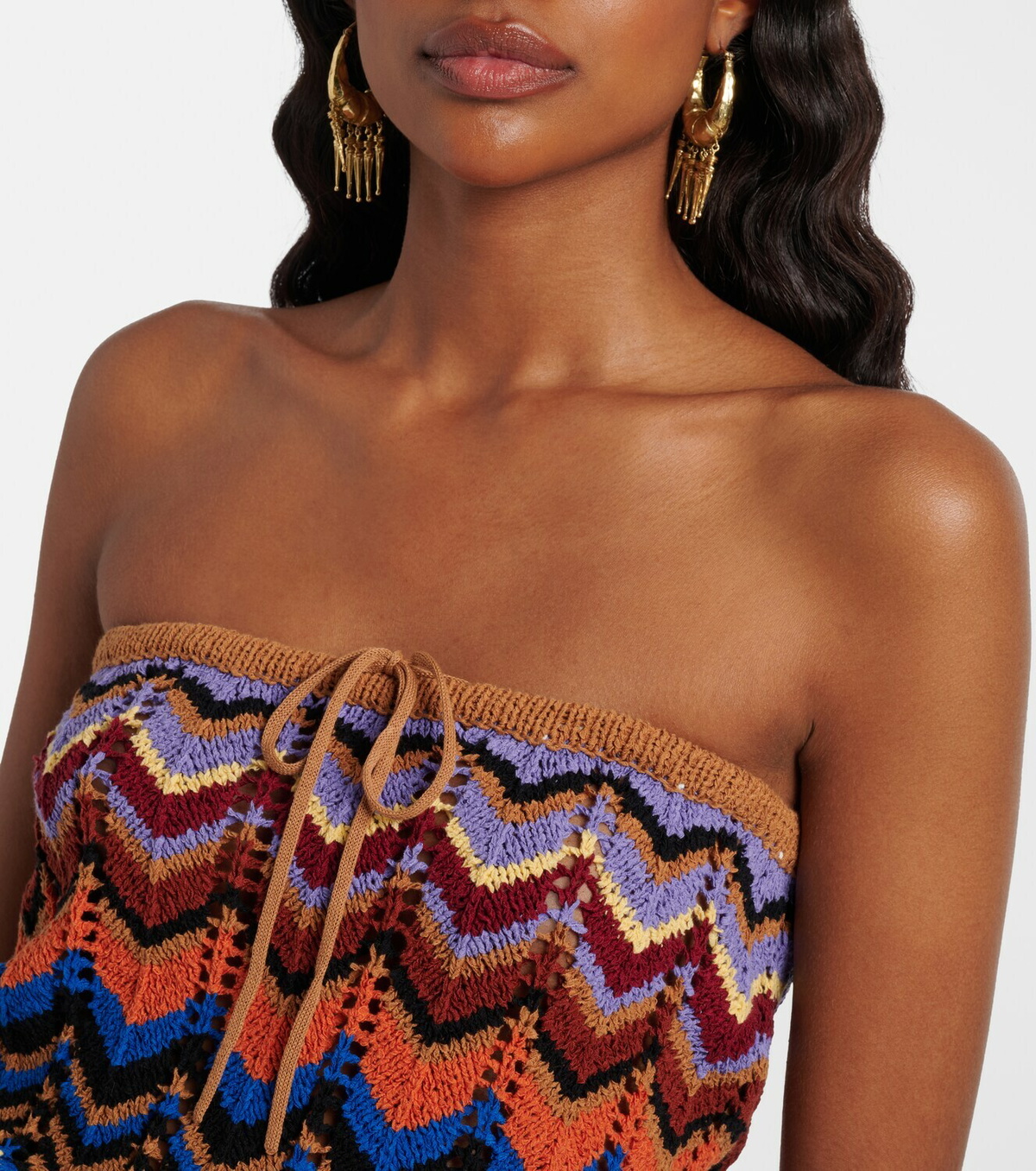 Faithfull Azul crochet cotton-blend romper