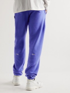 Abc. 123. - Tapered Logo-Appliquéd Cotton-Jersey Sweatpants - Blue