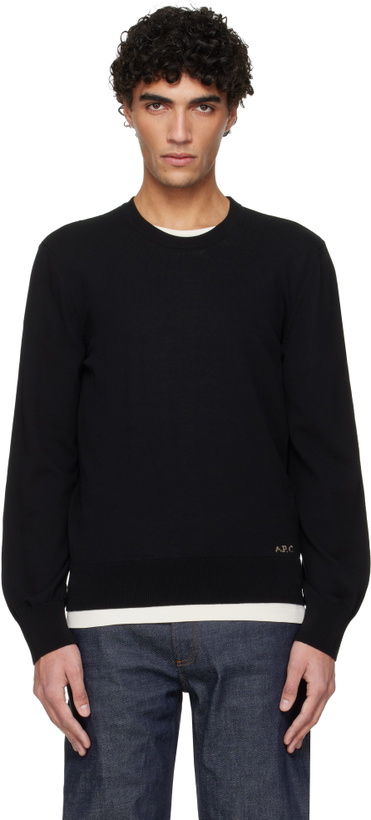 Photo: A.P.C. Black Cotton Sweater