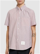 THOM BROWNE Button Down Cotton Straight Fit Shirt