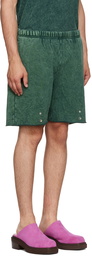 Les Tien Green Cotton Shorts