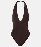 Zimmermann Luna halterneck open-back bodysuit