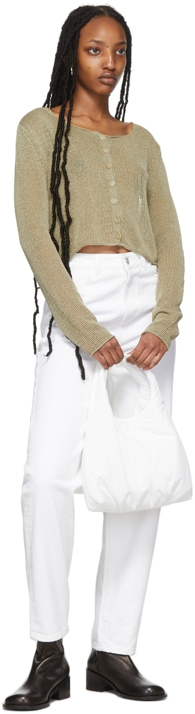 AMOMENTO White Small Padded Tote Bag AMOMENTO