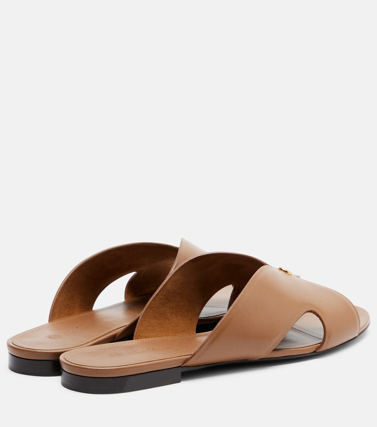 Loro Piana Vera leather slides