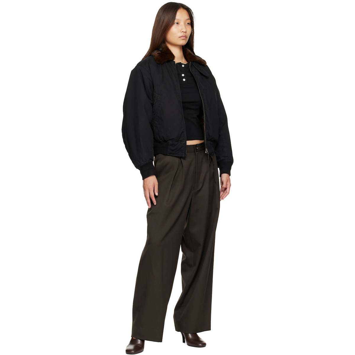 Nothing Written Black Maison Pilot Jacket