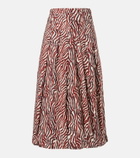 Proenza Schouler White Label Nessa printed cotton-blend maxi skirt