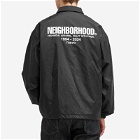 Neighborhood Men's Windbreaker Coach Jacket in Black