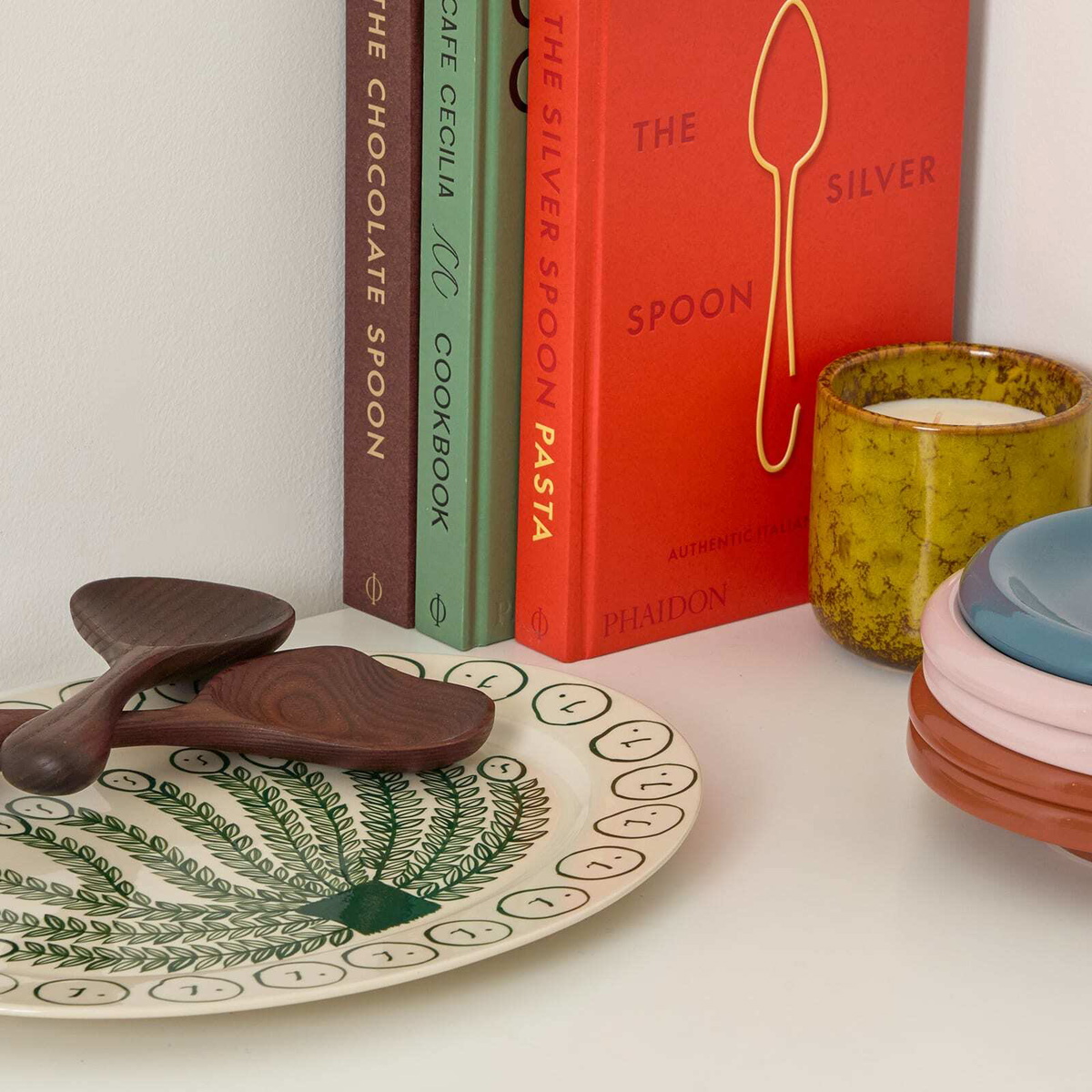 HAY x Emma Kohlmann La Pittura Oval Serving Platter in Olive Grove 