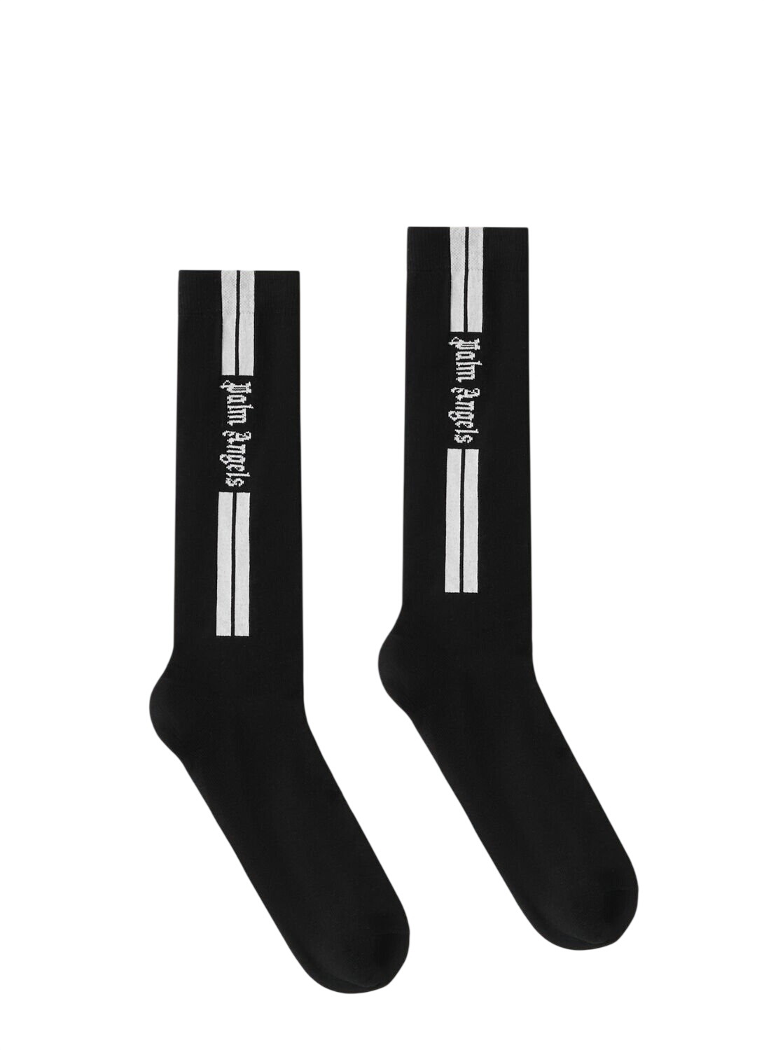 Palm Angels White & Green Miami Logo Socks Palm Angels