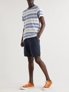 Orlebar Brown - Napo Straight-Leg Cotton and Linen-Blend Drawstring Shorts - Blue