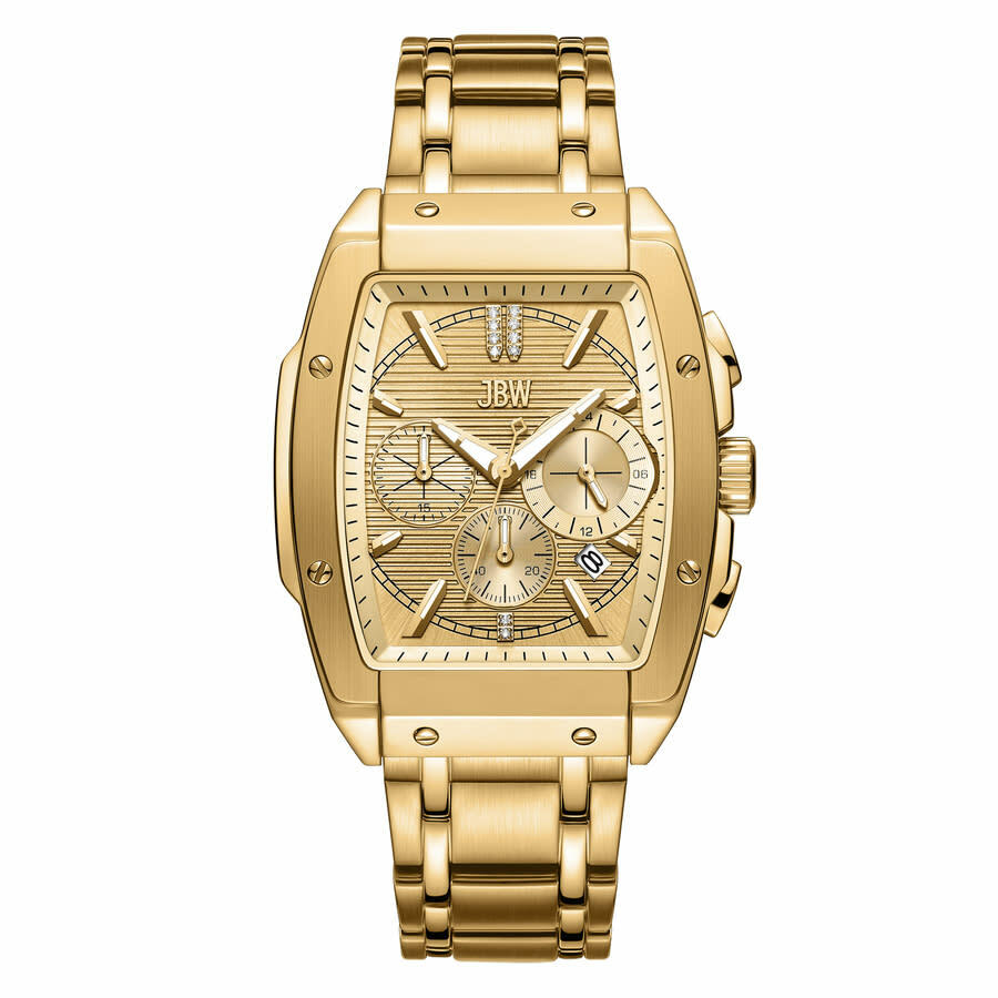 JBW Echelon Collection Chronograph Quartz Gold Dial Mens Watch J6409A