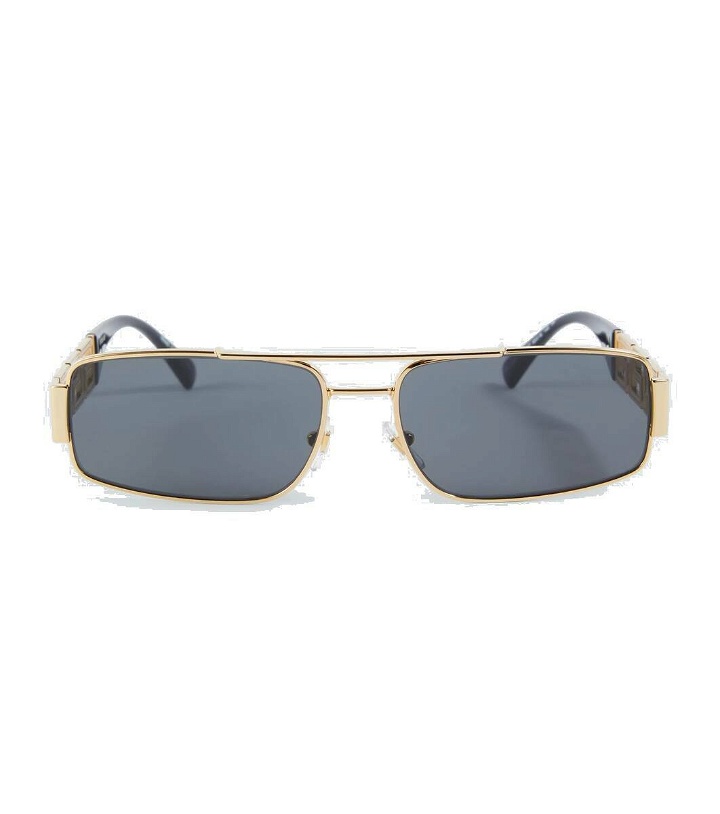 Photo: Versace Greca rectangular sunglasses