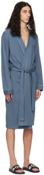 BOSS Blue Embroidered Robe