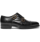 TOM FORD - Wessex Cap-Toe Leather Monk-Strap Shoes - Black