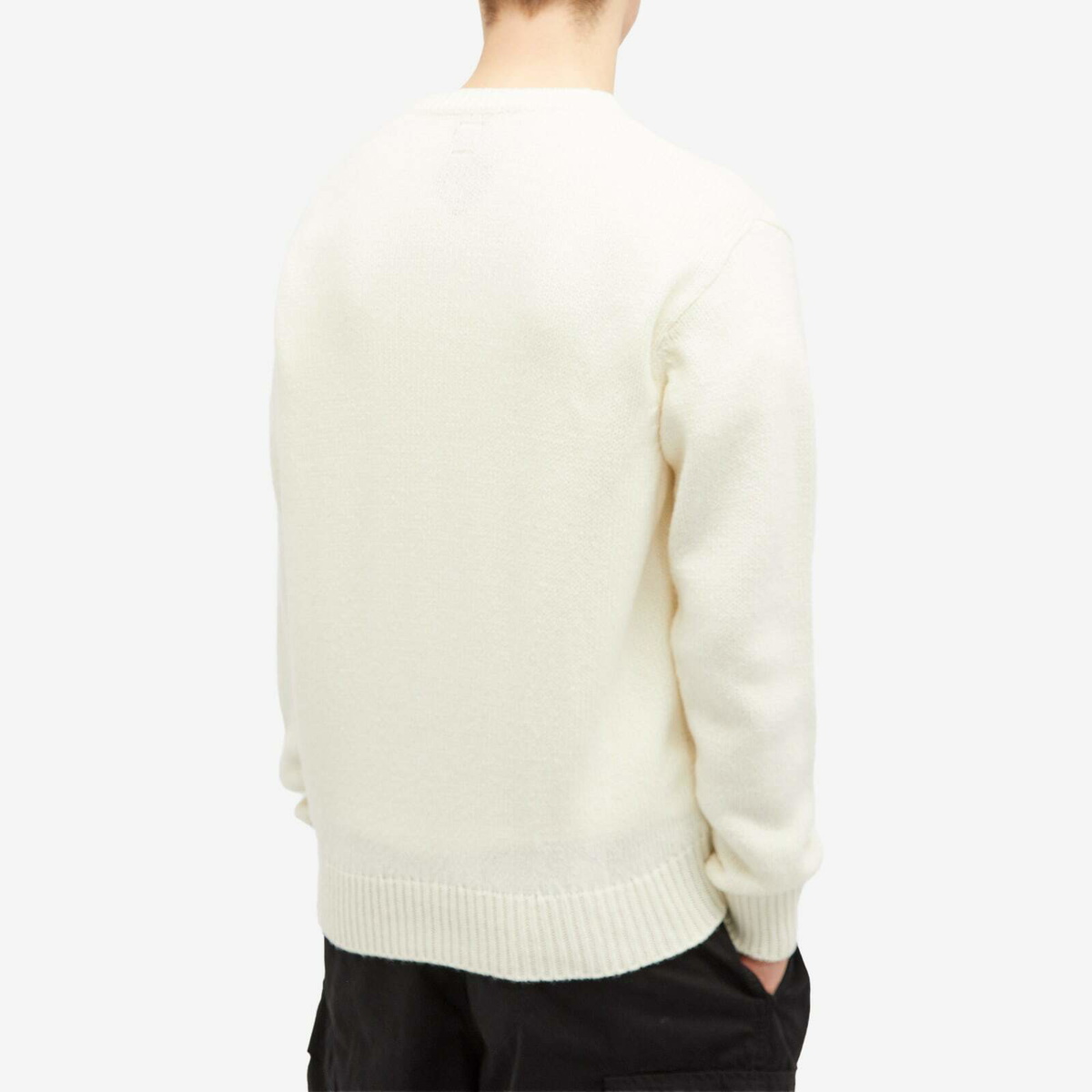 Human Made Men's Knitted Heart Crew Neck Jumper in White Human Made