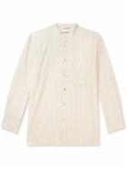 TEKLA - Birkenstock Striped Organic Cotton-Poplin Pyjama Shirt - Neutrals