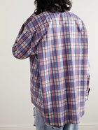 VETEMENTS - Barbes Checked Cotton-Poplin Shirt - Blue