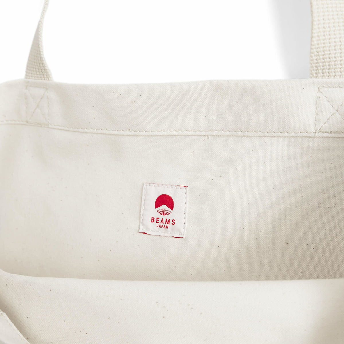 BEAMS JAPAN Tote in White/Red 