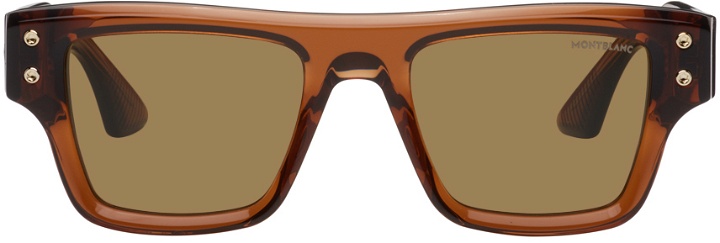 Photo: Montblanc Brown Square Sunglasses