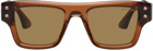 Montblanc Brown Square Sunglasses