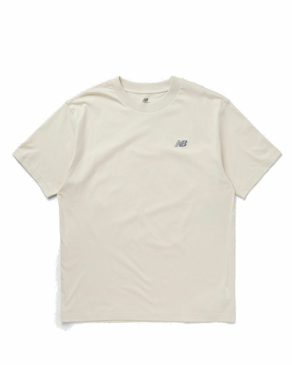 Photo: New Balance New Balance Small Logo T Shirt Beige - Mens - Shortsleeves