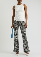 Diane Von Furstenberg Poseidon Gathered Stretch-jersey Tank Ivory