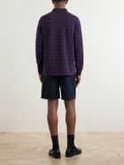 Noah - Striped Cotton-Piqué Polo Shirt - Blue
