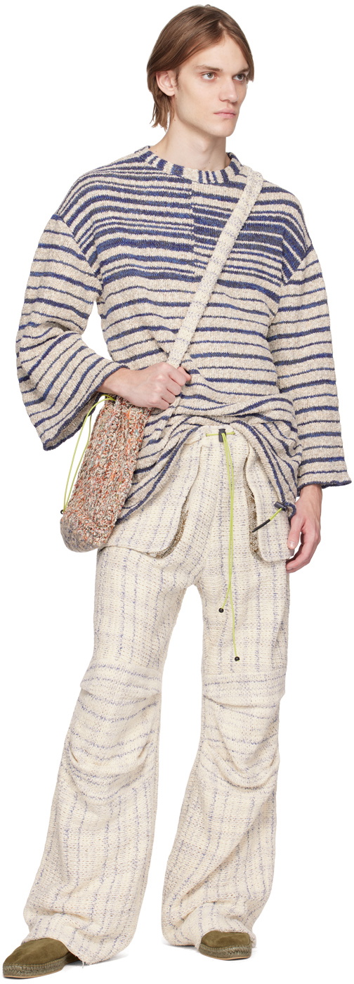 VITELLI SSENSE Exclusive Off-White & Blue Sweater