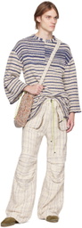VITELLI SSENSE Exclusive Off-White & Blue Sweater