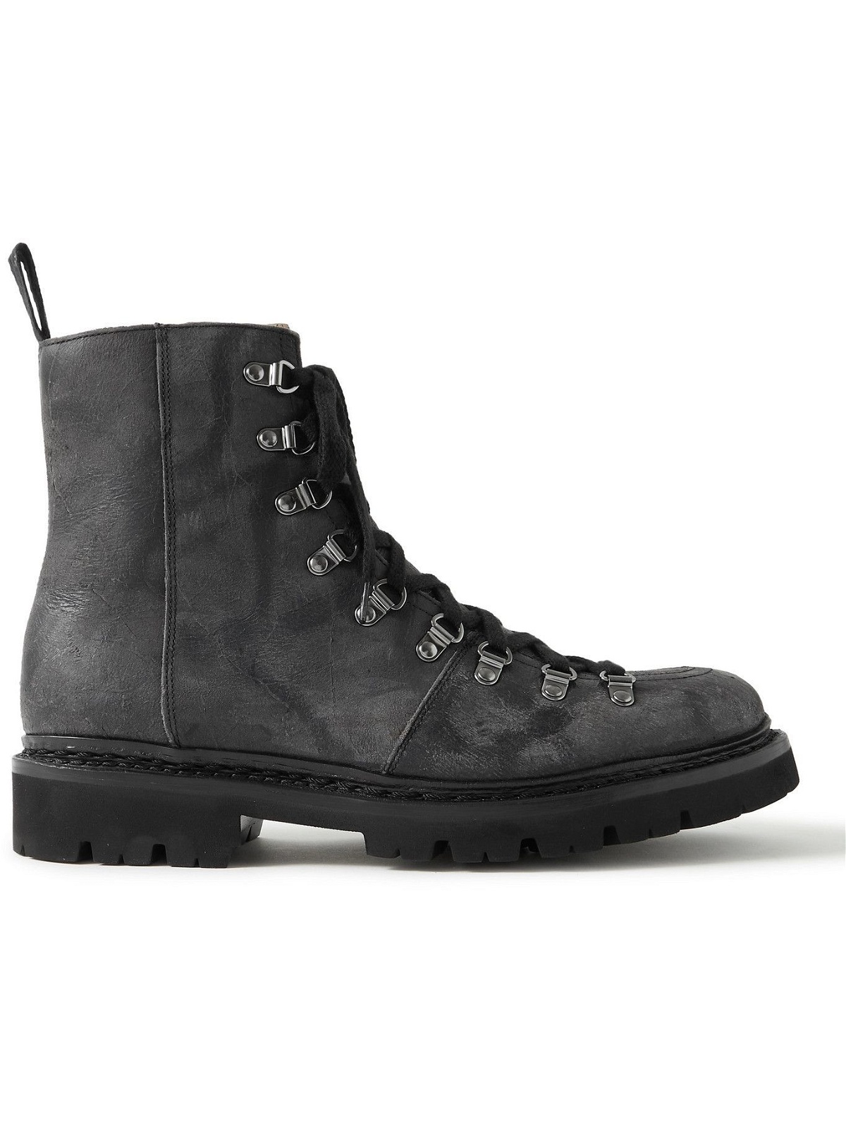 Photo: Grenson - Brady Distressed Textured-Leather Boots - Black