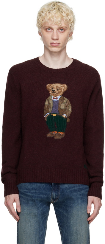 Photo: Polo Ralph Lauren Burgundy Polo Bear Sweater