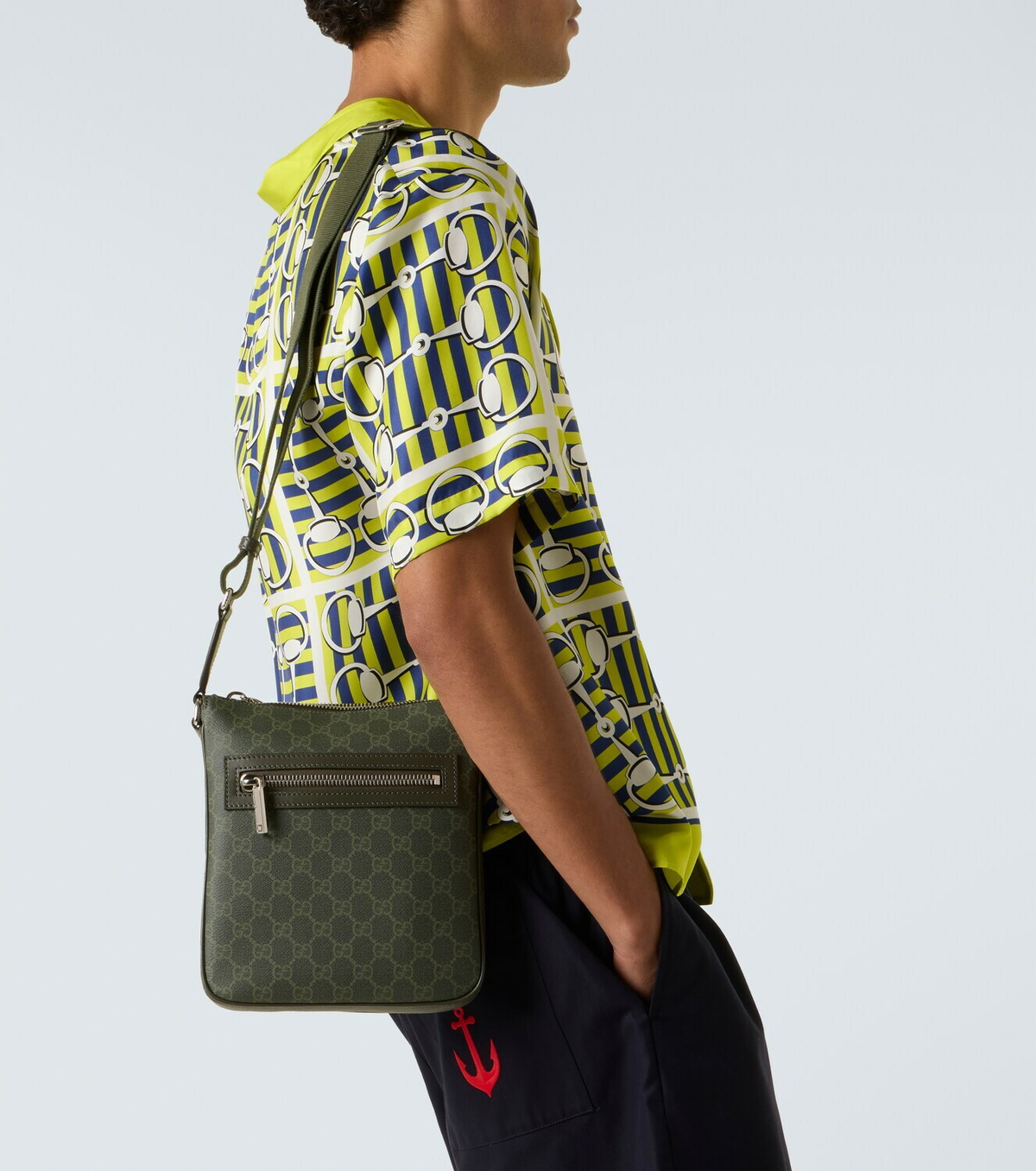 Gucci GG leather crossbody bag