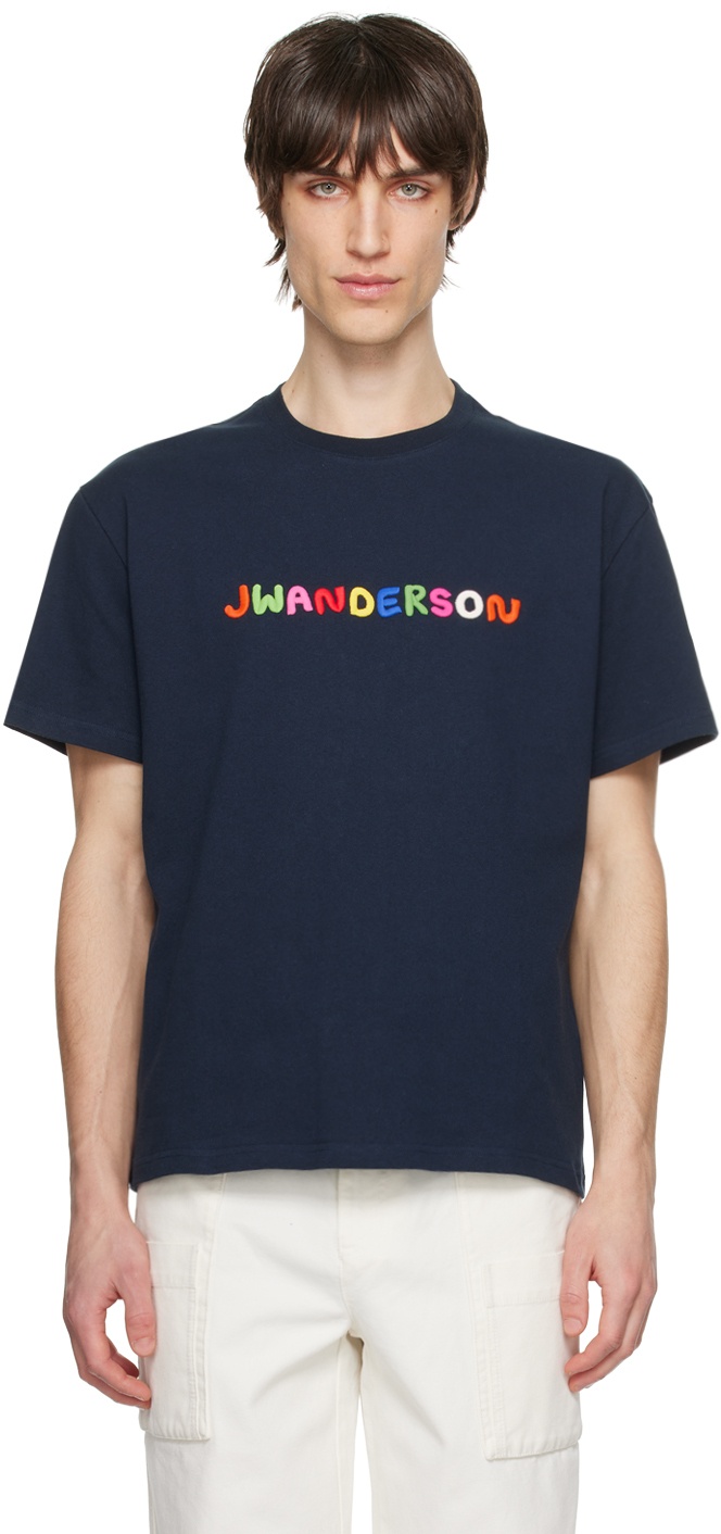 Photo: JW Anderson Navy Embroidered T-Shirt