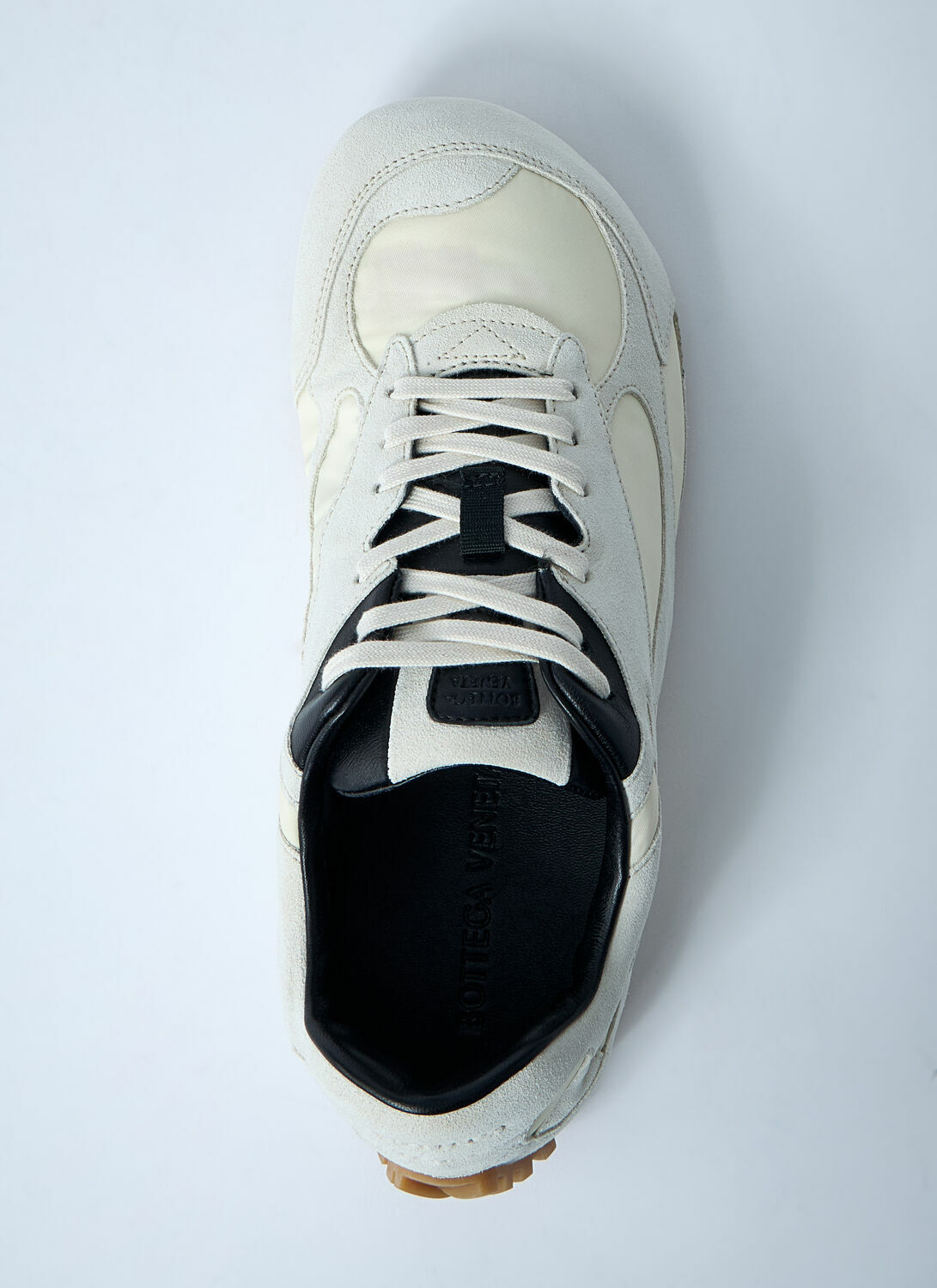 Bottega Veneta Women's Orbit Flash Leather Sneakers Beige