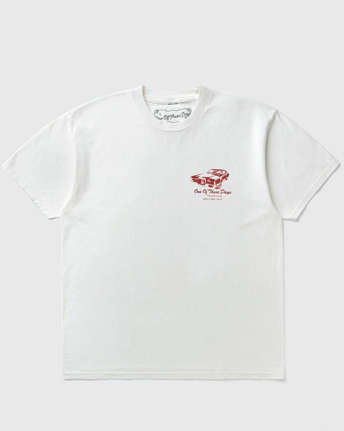 One of these Days TIRE SERVICE TSHIRT White Mens Shortsleefe