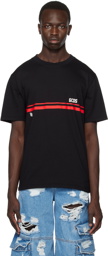 GCDS Black Striped T-Shirt