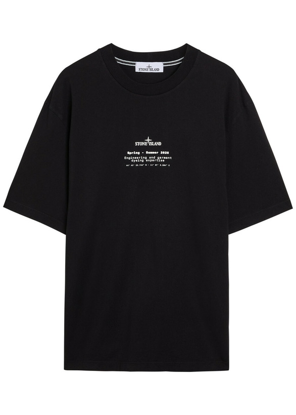 Photo: Stone Island Logo-print Cotton T-shirt Black