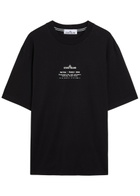Stone Island Logo-print Cotton T-shirt Black
