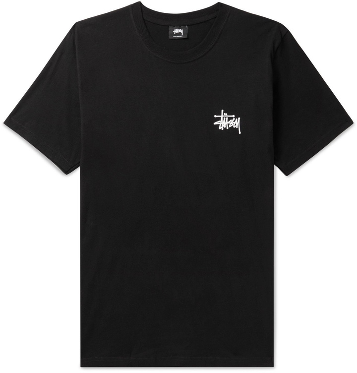 Photo: Stüssy - Logo-Print Cotton-Jersey T-Shirt - Black