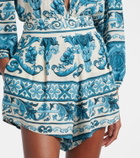 Adriana Degreas Printed high-rise shorts