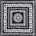 Versace Black & Gray Medusa Chains Large Silk Scarf