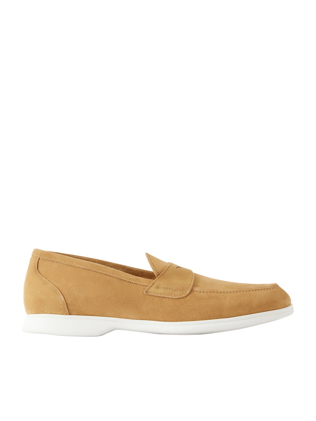 Photo: Kiton - Suede Penny Loafers - Neutrals
