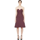 Nina Ricci Purple Satin Compact Bustier Dress