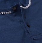 Dolce & Gabbana - Stretch-Cotton Jersey Henley T-Shirt - Men - Navy
