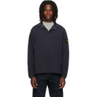 Stone Island Navy 6100001 Heavy Cotton Jersey Polo