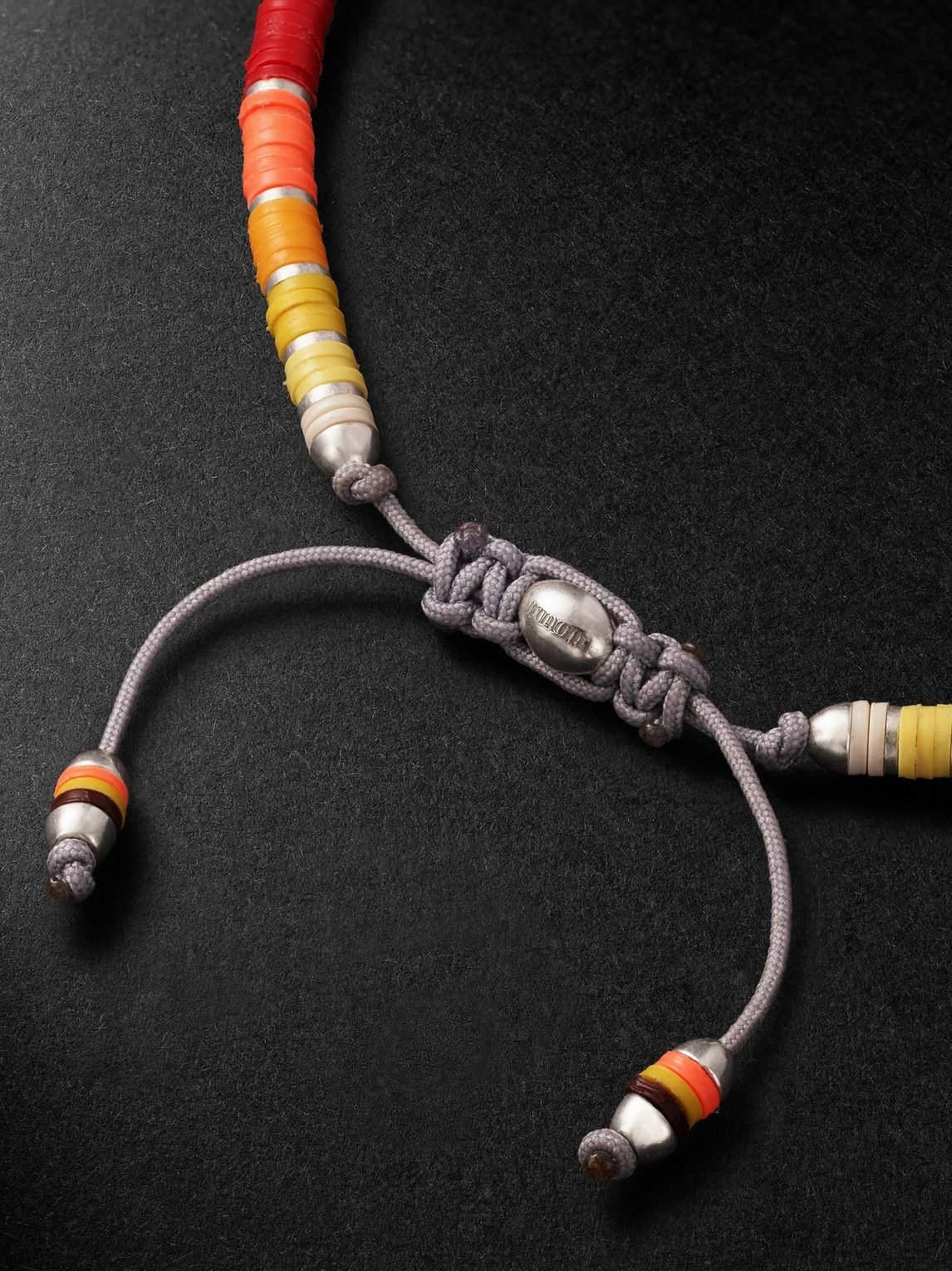 M. Cohen - Mini Rizon Sterling Silver and Cord Beaded Bracelet - Red