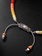 M. Cohen - Mini Rizon Sterling Silver and Cord Beaded Bracelet - Red