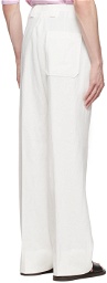 Ermenegildo Zegna Couture White Linen Trousers