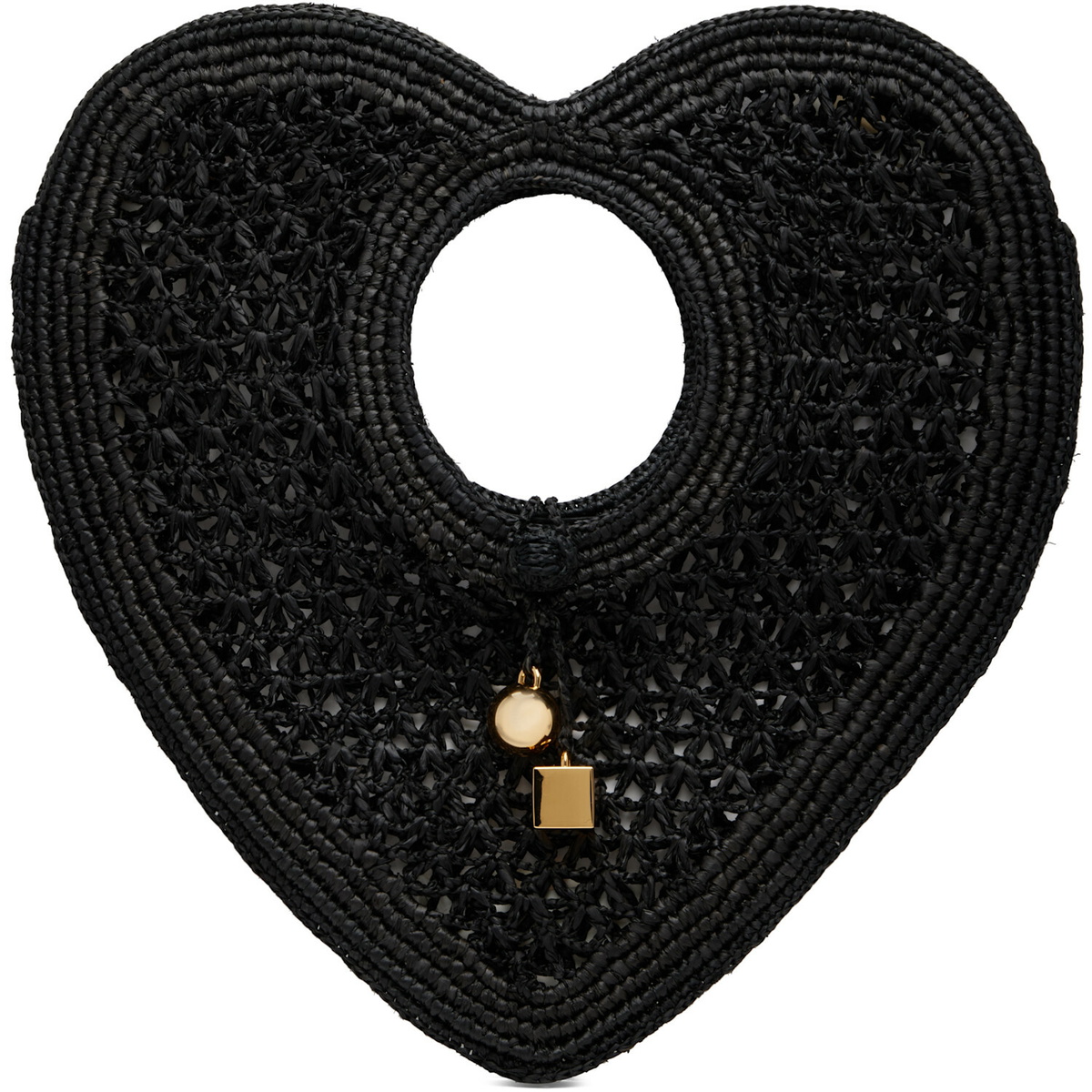 JACQUEMUS Black 'Le Spiaggia Coeur' Tote