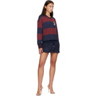 Off-White Navy Striped Interlock Polo Minidress